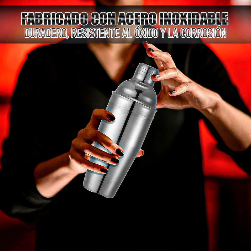 Coctelera Profesional Vaso Coctelero Acero Inoxidable 500ml Acero Inoxidable