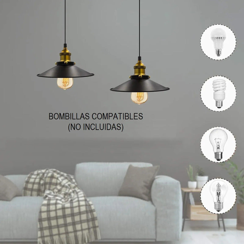 Lamparas De Techo Lampara Colgante Lampara Techo E27 Lamparas Colgantes Cocina 60w Plastico Cafeteria Pack 3 Lampara Colgante Dormitorio Metal E26 Comedor Okshop