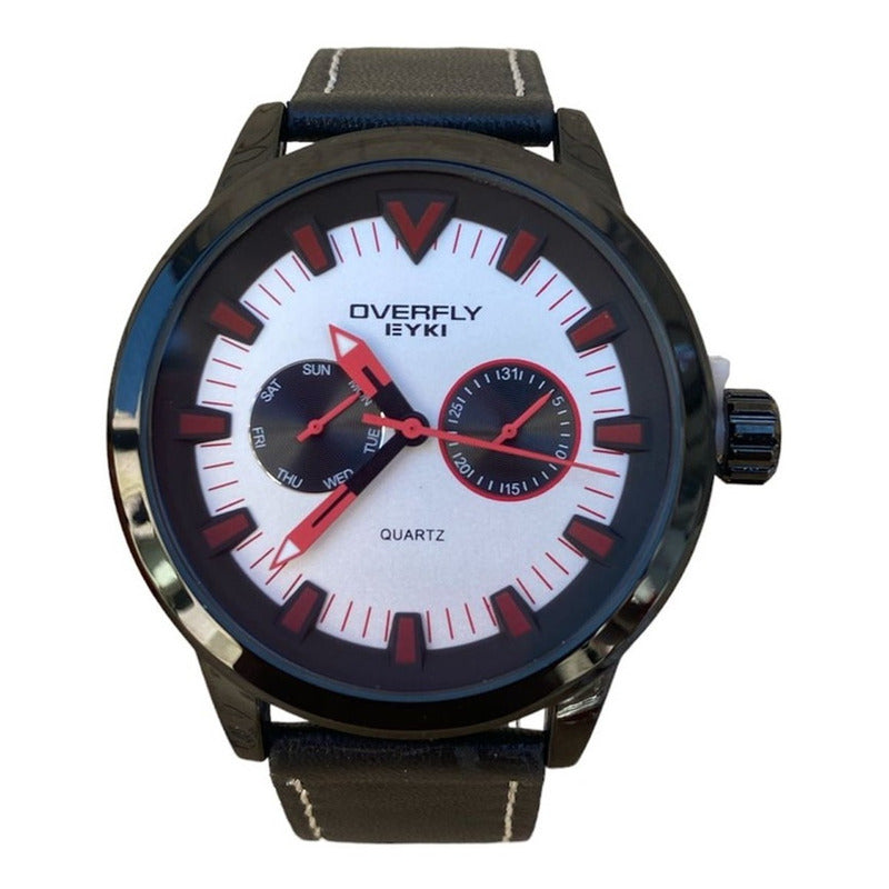 Reloj Casual De Hombre Relojes Hombre Overfly B0102 Negro Blanco