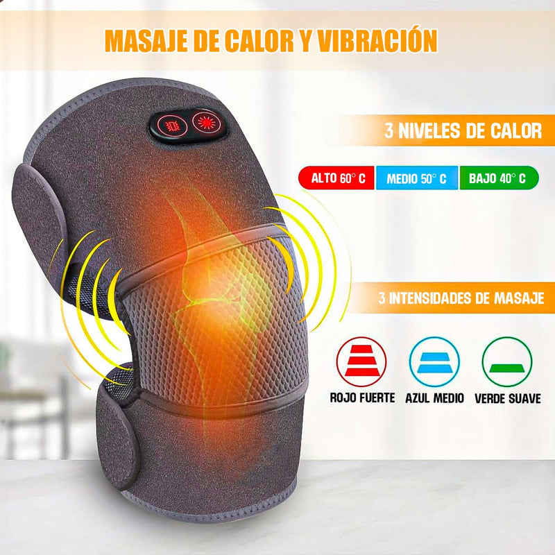 Rodillera Calentadora Masajeador Rodilla Rodillera Termica Gris L