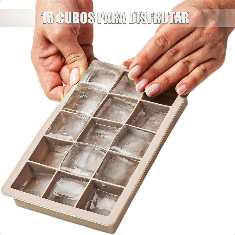 Pack X2 Molde Hielo Cubetas De Hielo Bandeja Silicona Hielo Verde