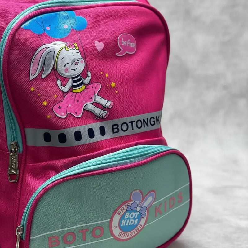 Mochila Escolar Para Niña Mochilas De Niños Dibujos Animados Fucsia