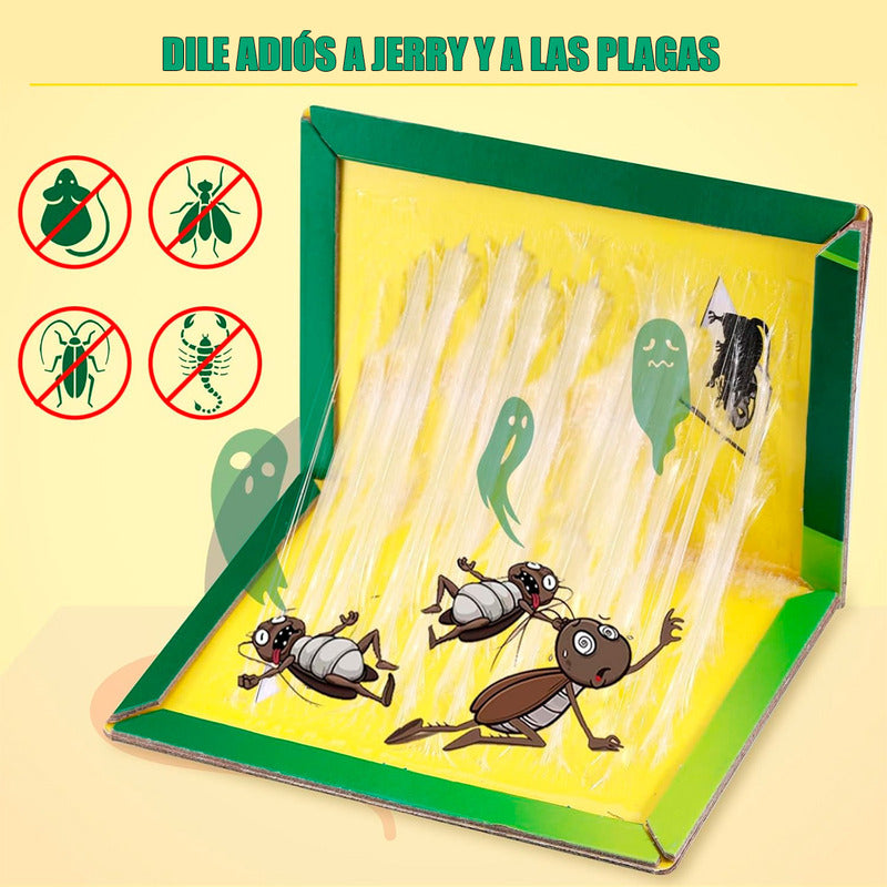 X10 Trampas Para Ratones Desratizacion Espanta Ratones Pega Verde