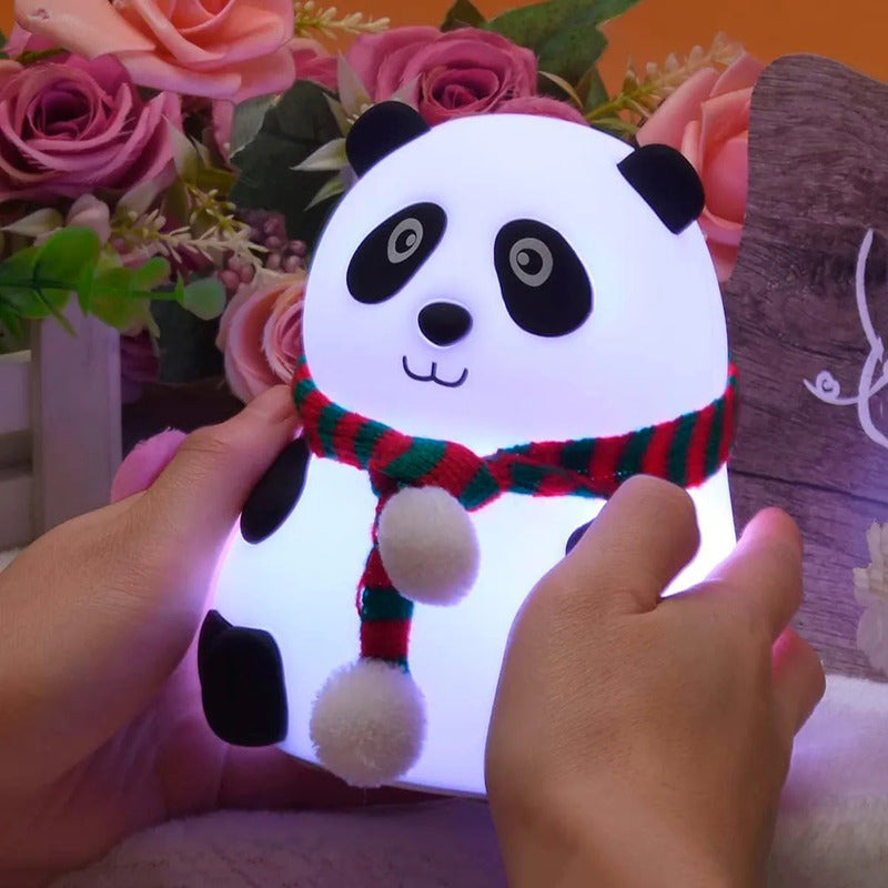 Lampara De Mesa Lampara Mesa Panda Lampara Silicona Lamparas De Sobremesa 7 Colores Pack 2 Lampara De Noche Usb 5v Lampara Escritorio Inalambrica Silicona Flexible Led Recargable Okshop