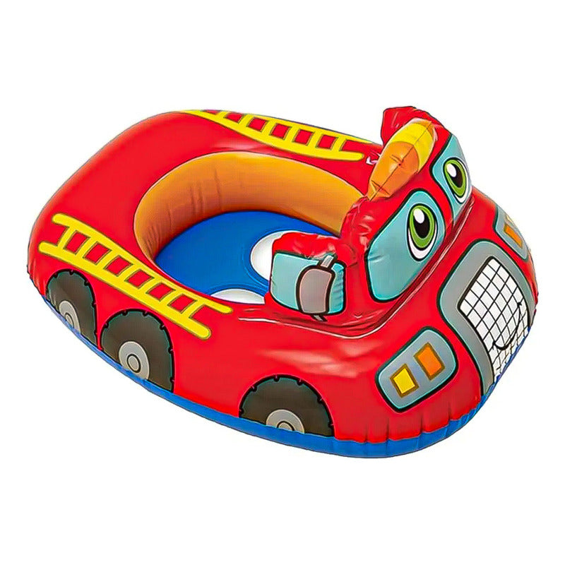 Flotador Para Niños Flotadores Piscina Camión De Bombero Rojo