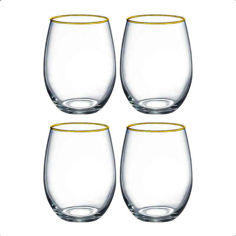 Set 4 Vasos Vasos De Vidrio Vaso Vidrio 580ml Copas De Vino Vasos