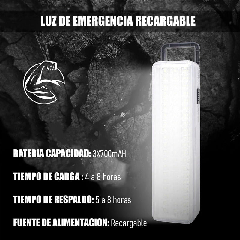 Luces De Emergencia Led Luces De Emergencia Recargable 60led