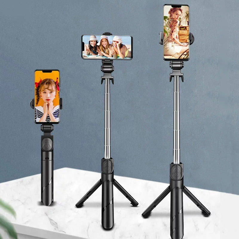 Tripode Celular Con Control Tripodes Camara Palo Selfie Negro