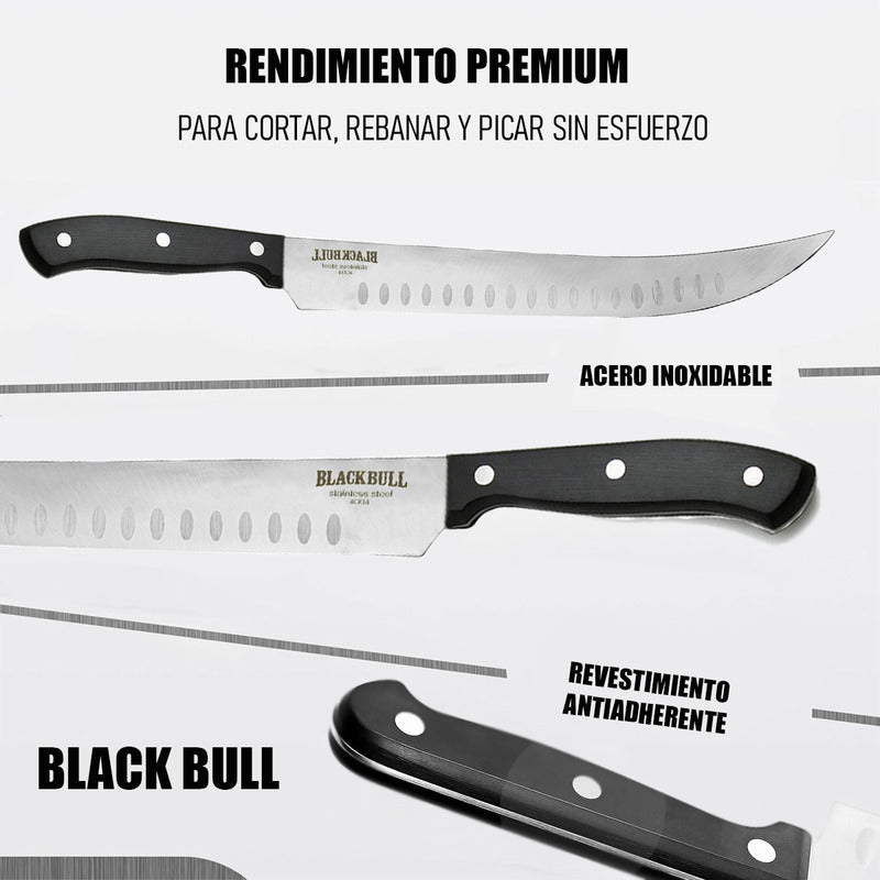 Cuchillo De Cocinero Rebanador Cuchillo Chef Profesional Negro