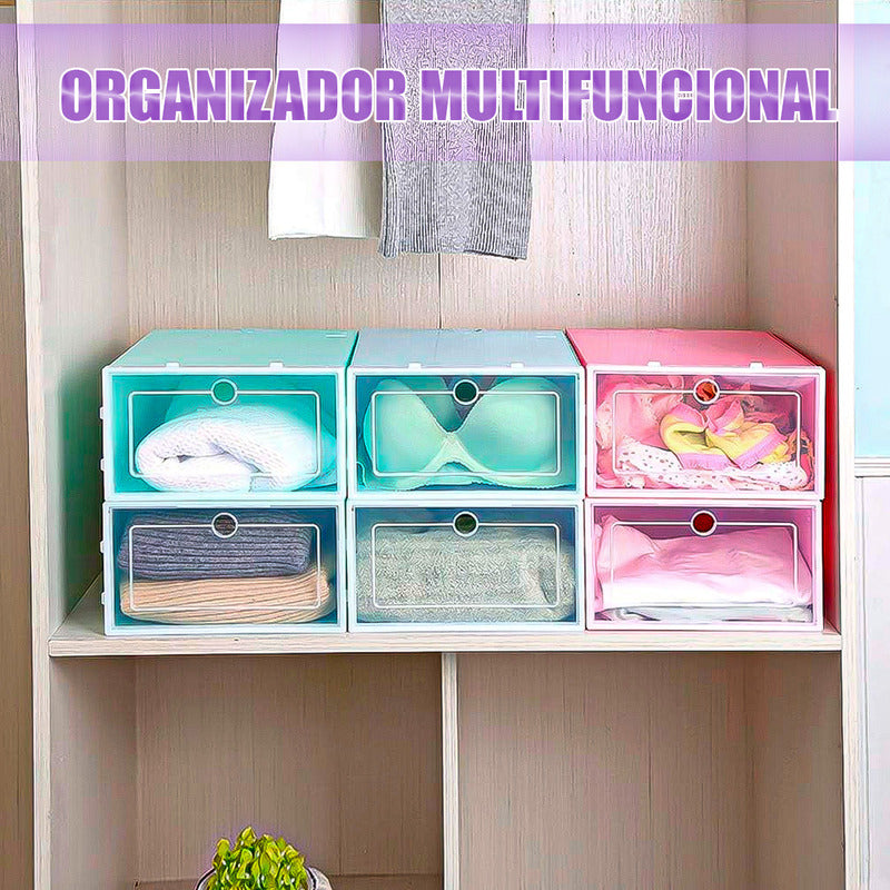 Organizador De Zapatos Caja Organizadora Zapatos Zapatera Rosa