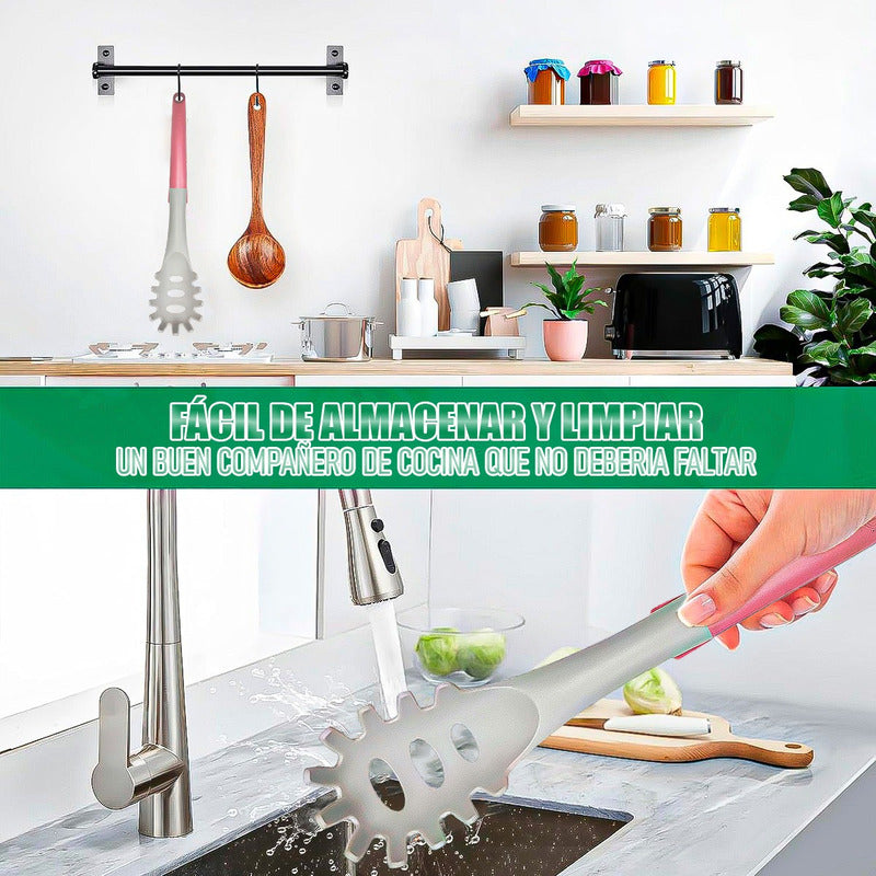 Tenedor De Fideos Cuchara Para Pastas Keep Servidor Pasta Gris