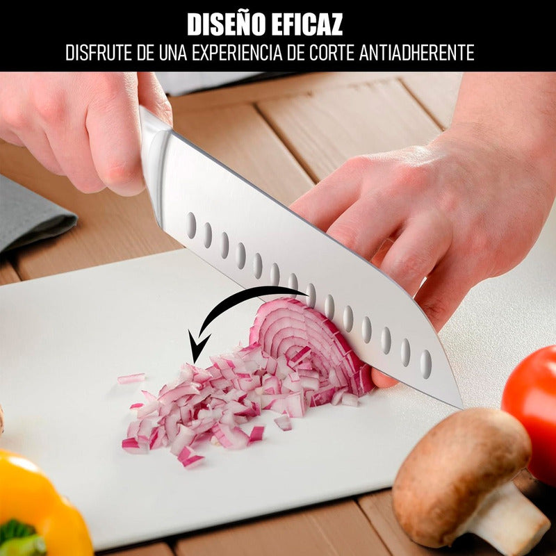 Cuchillo Carnicero Cuchillo De Cocina Cuchillo Chef Santoku Blanco