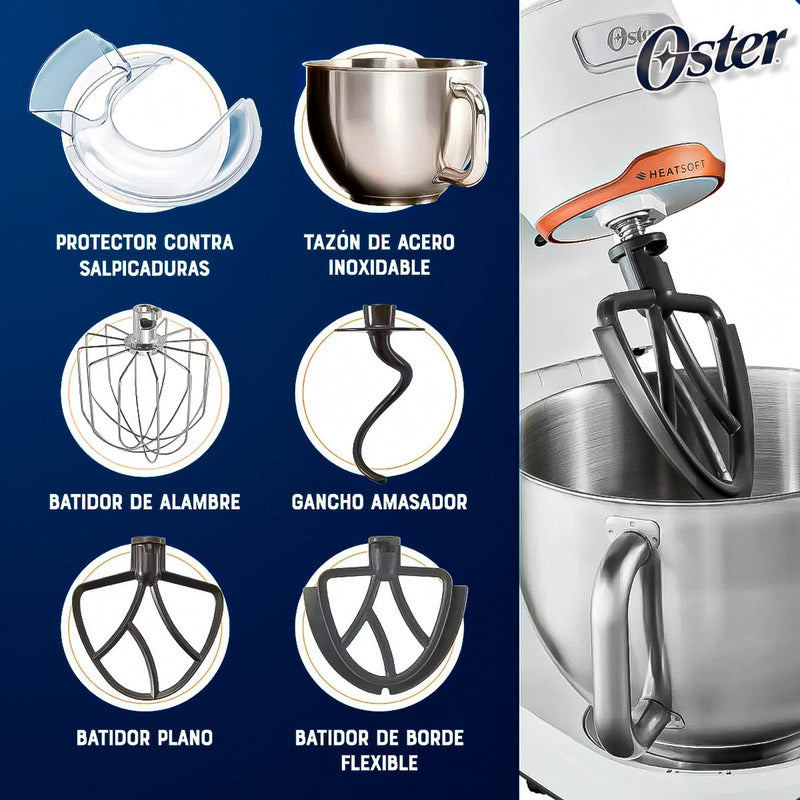 Batidora Amasadora Oster Batidora De Masa Amasadora Heatsoft Blanco 50 Hz / 60hz