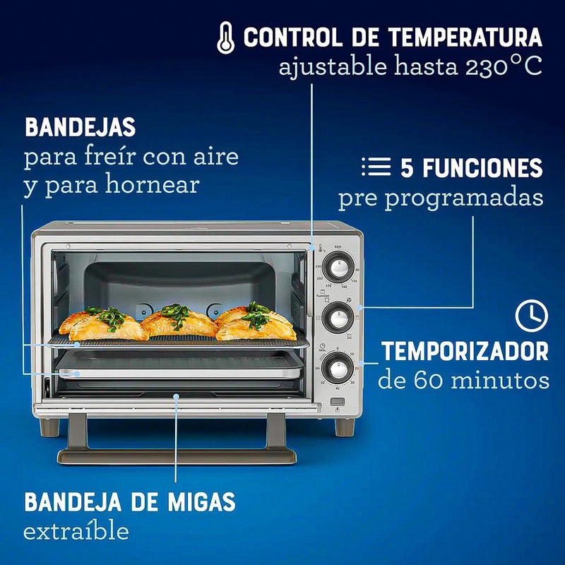 Horno Electrico Oster Freidora De Aire Oster Horno Freidora Gris