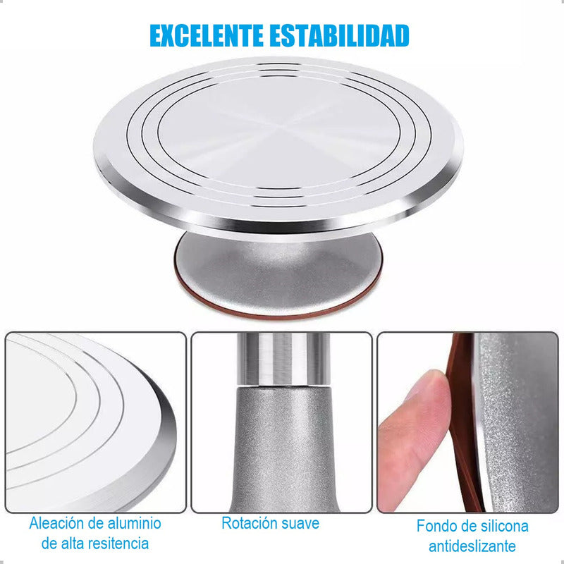 Base Giratoria Tortas Reposteria Soporte Pastel Giratoria