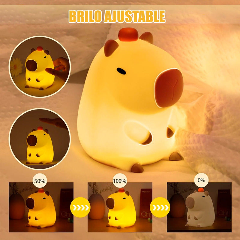 Lampara De Mesa Lampara Mesa Capybara Lampara De Silicona