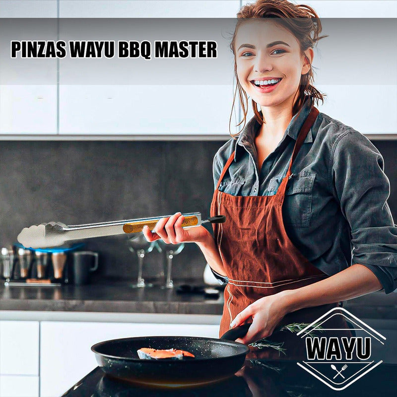 Pinza Wayu Pinzas Wayu Bbq Master Pinza Cocina De Parrilla Madera