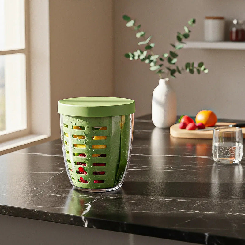 Porta Frutas Keep Porta Frutas 600ml Recipiente Para Frutas Verde