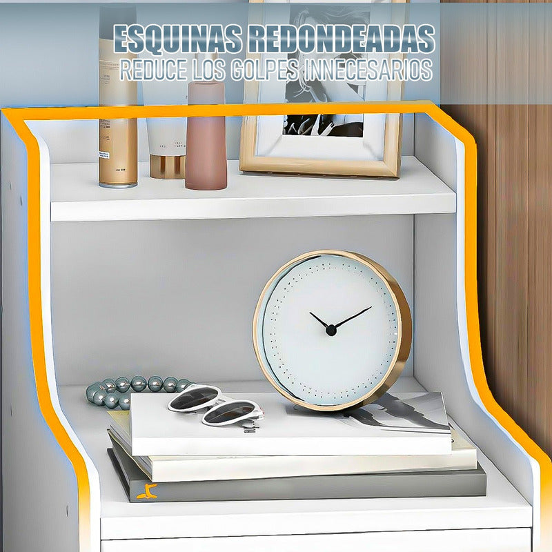 Veladores De Madera Velador Dormitorio Velador Angosto Velad Mate Blanco