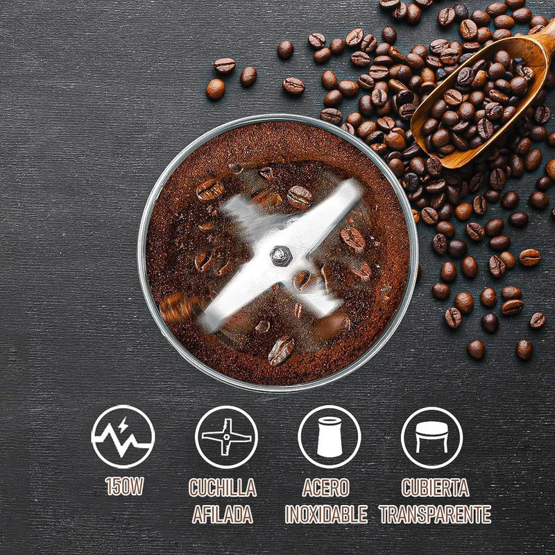 Cafetera Italiana 6 Taza + Molinillo Cafe Capuchino Expresso Cafetera Express Aluminio 220v Cafetera Con Molinillo Mango Ergonómico Semiautomatica Cafeteras Express Italianas Desayuno Okshop