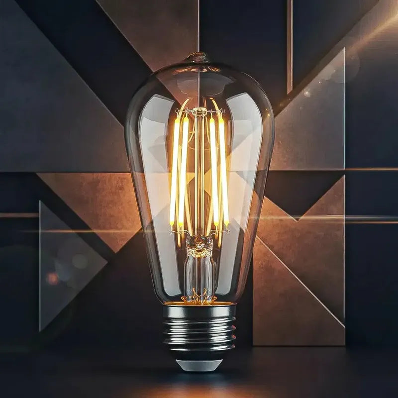 Ampolleta Led Vintage Okshop De Filamento E27, Luz Cálida 6w