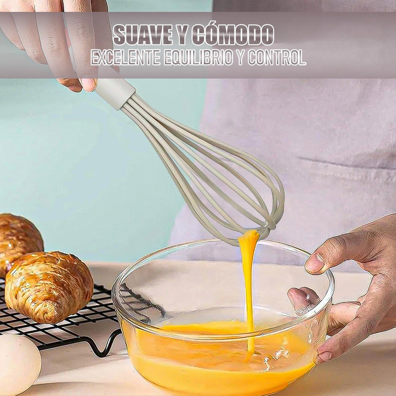 Batidor Globo Keep Batidor De Cocina Batidor De Mano Keep Gris Y Rojo