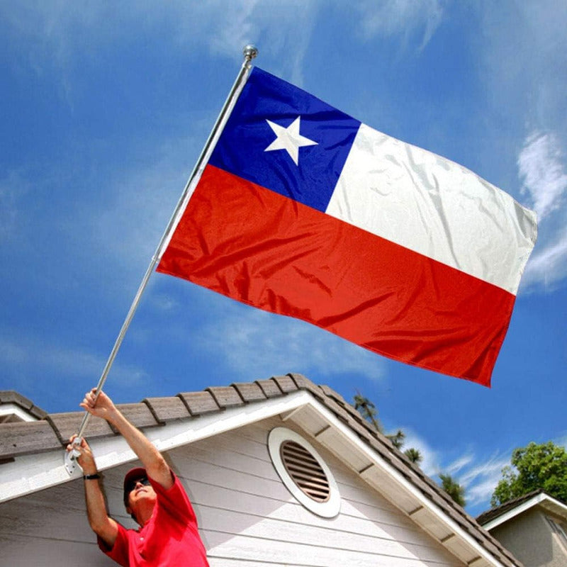 Bandera Chilena Bordada Banderas De Chile 135x90 Bandera Bandera Chile