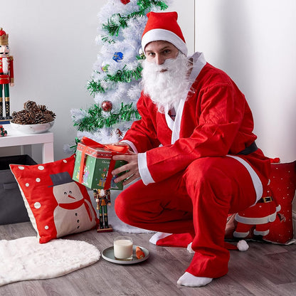Traje De Navidad Disfraz Viejo Pascuero Adulto Disfraces Para Navidad Rojo Estandar