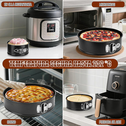 Moldes Para Tortas Redondos Pack 6 Moldes Desmontables Molde Gris