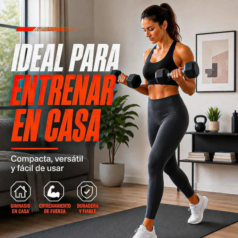 Mancuerna Hexagonal Okshop De 3 Kg Con Mango Antideslizante Negro