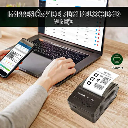 Impresora Portátil Okshop Bluetooth Para Recibos Negro