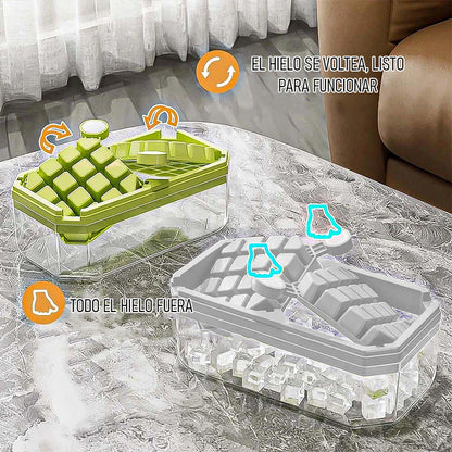 Cubeteras Hielo Cubetas De Hielo Con Tapa Bandeja Para Hielo Blanco