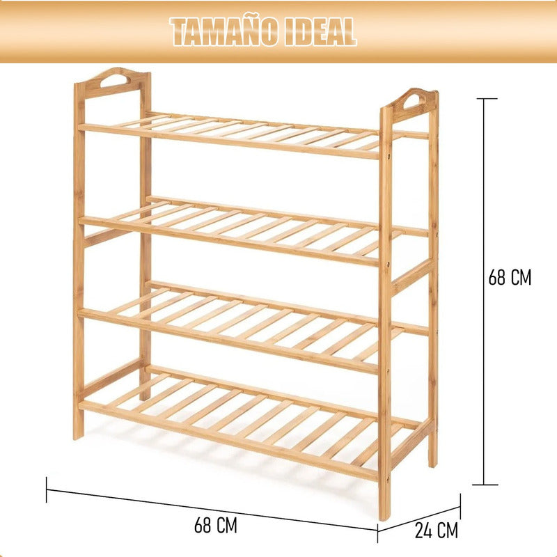 Organizador De Zapatos Zapatero De Madera De Bambú Zapatero Bambú