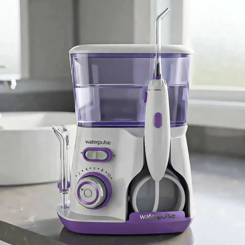 Irrigador Bucal Okshop V300 Eléctrico Con 5 Boquillas Y 800 Ml Morado