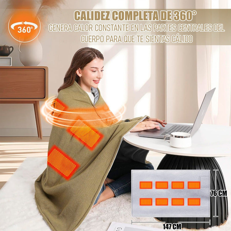 Manta Calentadora Manta Recargable Portatil Manta Calefactor