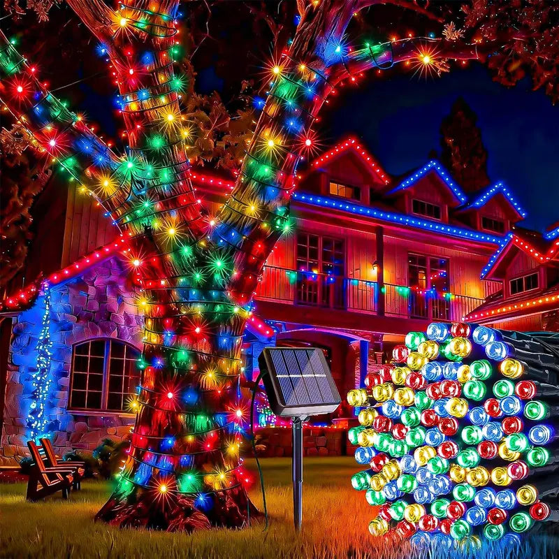 Luces Navidenas Solares Luces Navideñas Luces Navidad 22m Multicolor