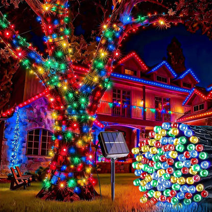 Luces Navidenas Solares Luces Navideñas Luces Navidad 22m Multicolor