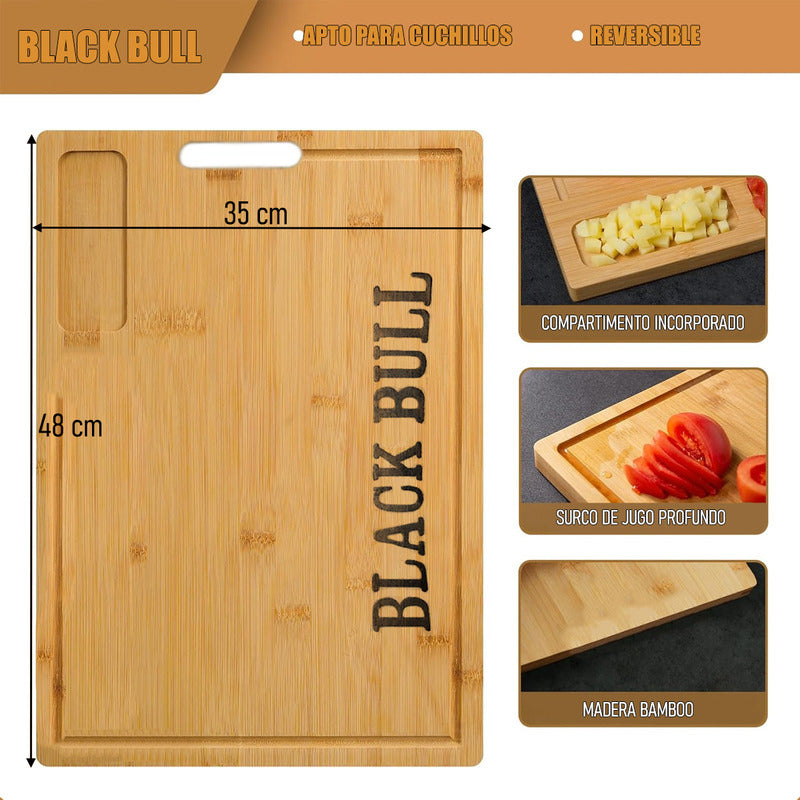 Tabla De Cocina Tabla De Picoteo Madera Bamboo Tabla 48 Cm Arcashopping Tablas Madera De Picoteos Black Bull Tabla De Madera De Bamboo Bandejas De Picoteo Tabla De Picar Para Asado