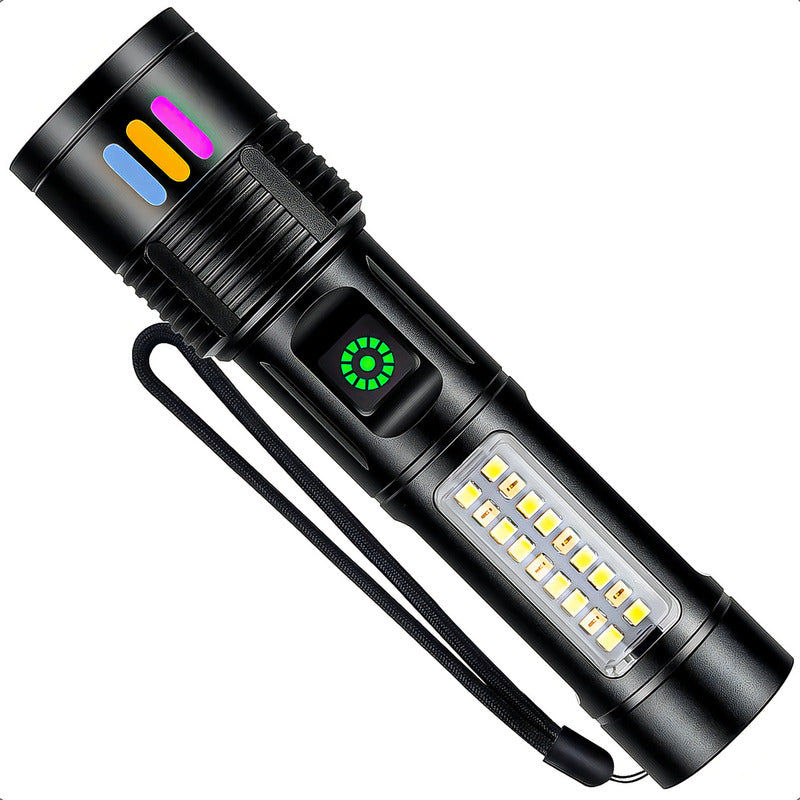 Linterna Táctica Recargable Arcashopping Potente 90000 Lm Led Camping Blanco/rojo Negro