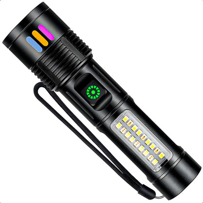Linterna Táctica Recargable Arcashopping Potente 90000 Lm Led Camping Blanco/rojo Negro