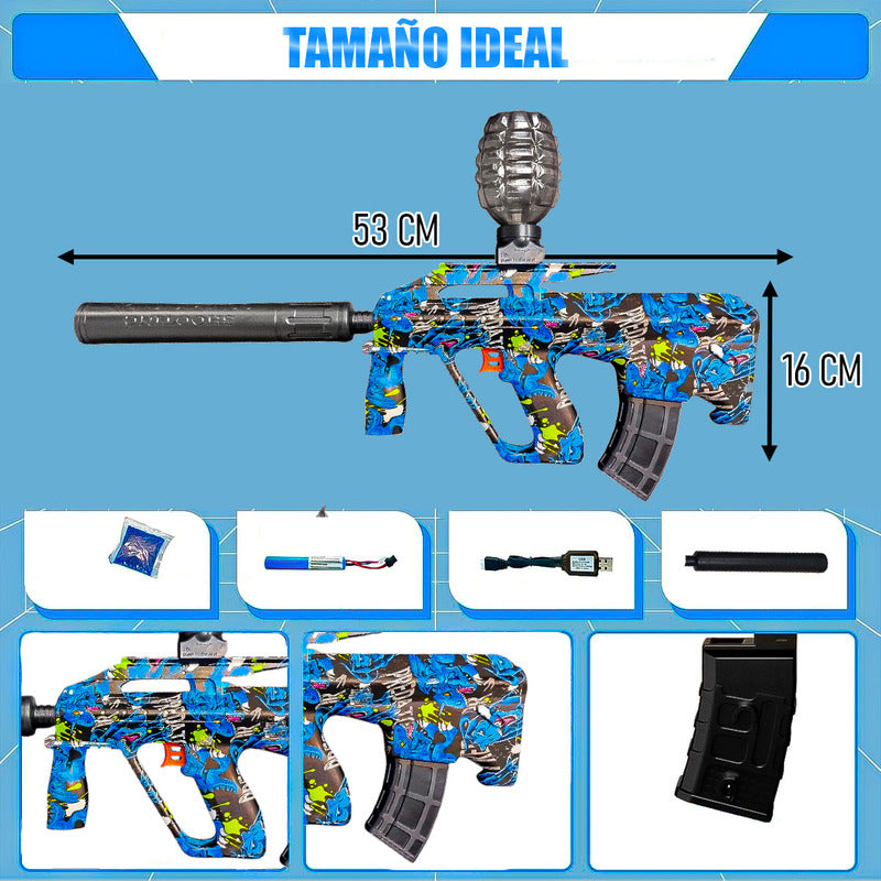 Pistola Hidrogel Pistola Pack 2 Juguete Pistola Automática Azul