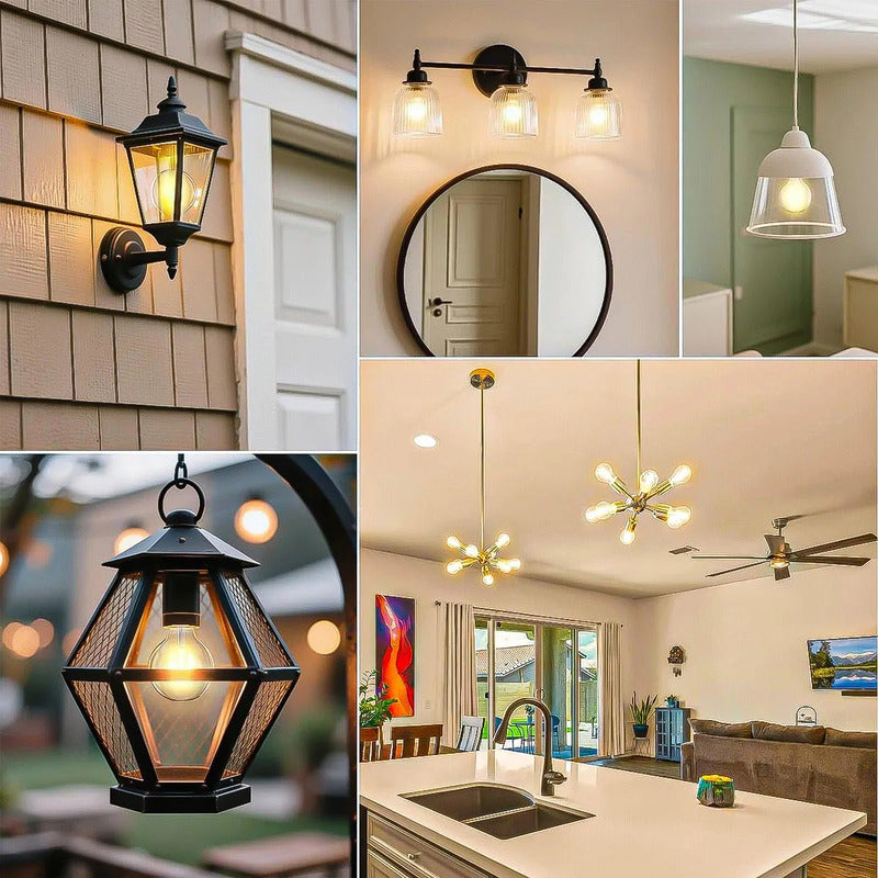 Pack 4 Ampolleta Led 6w Ampolleta Vintage Bombilla Led E27 Ampolletas Led E27 600lm Regulable Ampolleta E27 Led Vintage Edison 6w Luces Para Cocina 220v Adaptable Salones Okshop Calida