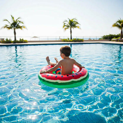 Pack De 2 Flotadores Inflables Sandía Para Niños, Flotador De Piscina De Pvc Arcashopping Rojo Y Verde