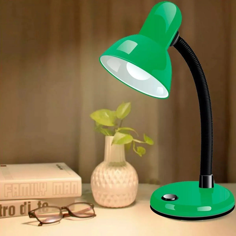 Lámpara Escritorio Metal Flexible E27 Led/incandescente Pack 2 Blanco Okshop