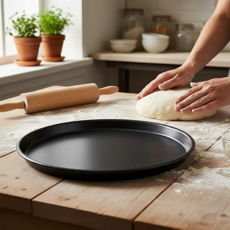 Molde Pizza Molde Aluminio Molde De Pizza 29 Cm Moldes Pizza Gris