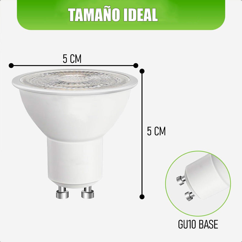 Pack X3 Ampolleta Led Gu10 7w Lampara Led Gu10 38° Blanco Frío