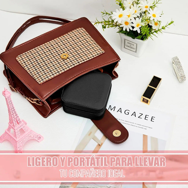 Pack 2 Estuches De Viaje Arcashopping Para Joyas - Organizador Portátil Turquesa Con Cierre