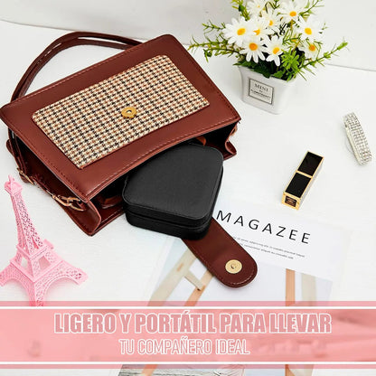 Pack 2 Estuches De Viaje Arcashopping Para Joyas - Organizador Portátil Turquesa Con Cierre