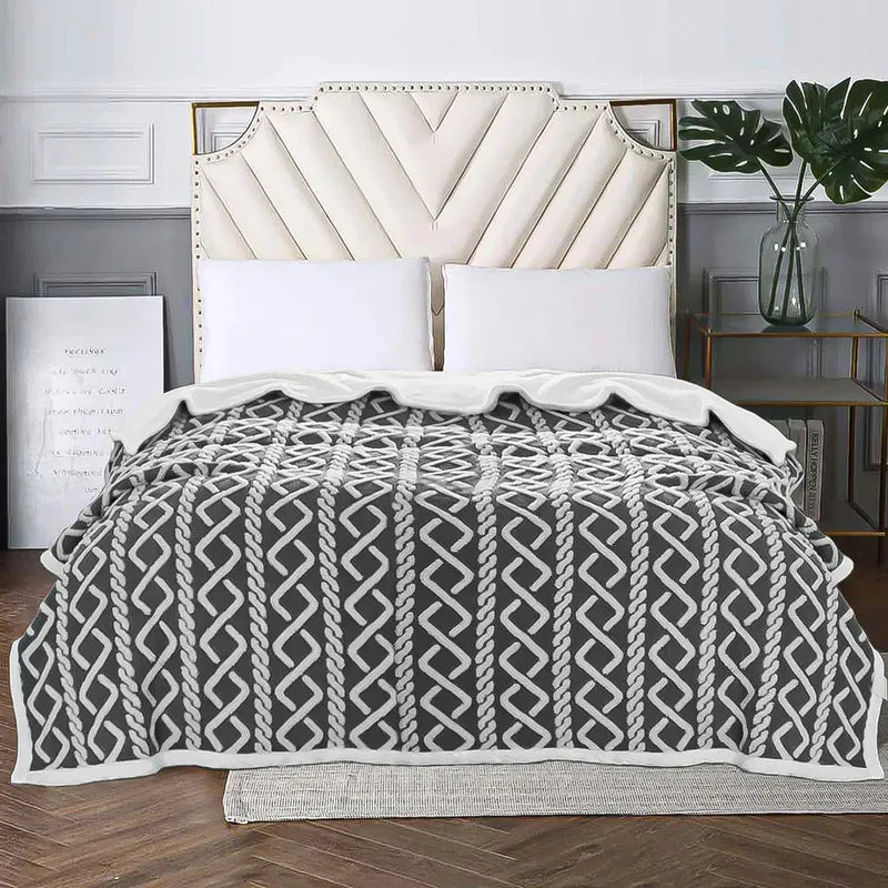Frazada Manta Polar Frazada Sherpa Frazada Polar 200x220 Cm Polar 2100 G Negro