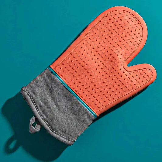 Guantes Para Horno Toma Ollas Guantes De Silicona Cocina Color Salmón Puntos